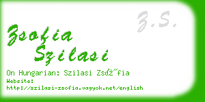 zsofia szilasi business card